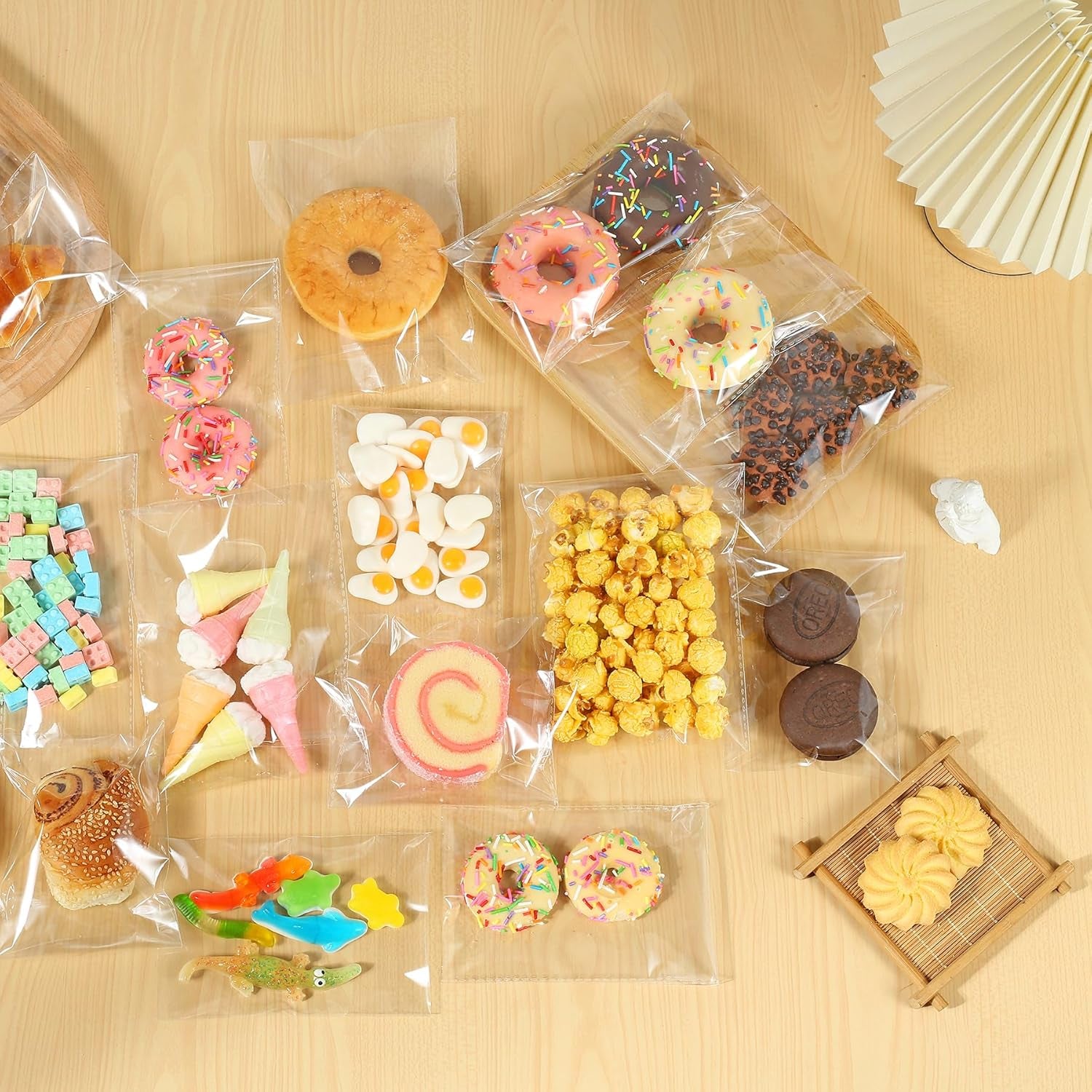 400 PCS 4x6 Inch Thick 3.2Mil Clear Self-Sealing Cellophane Bags - Resealable Cookie, Candy & Party Favor Packaging