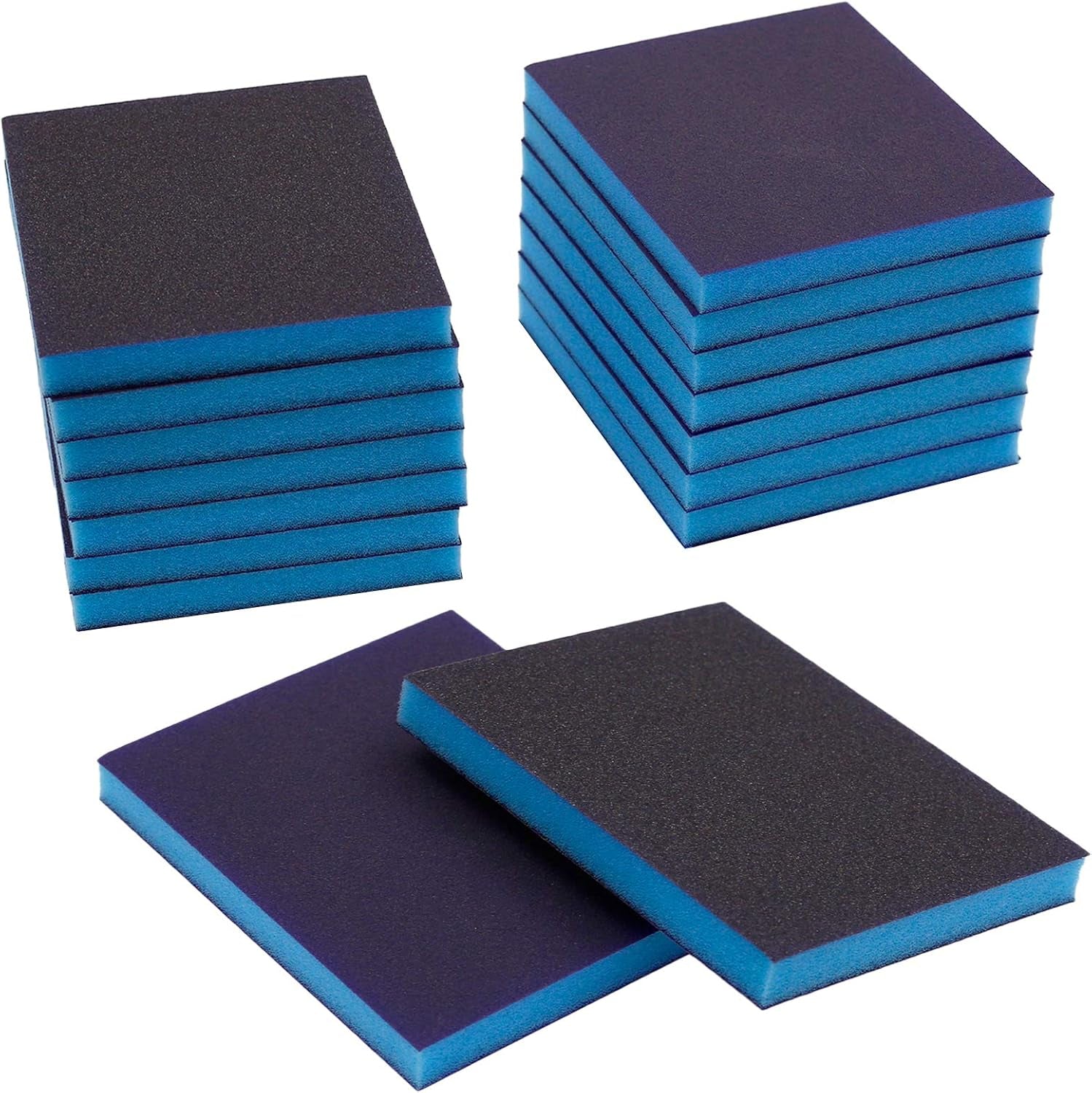 16Pcs Superfine 220 Grit Washable Sanding Sponges - Versatile Wet & Dry Sand Blocks for Plastic, Wood, Metal & Furniture