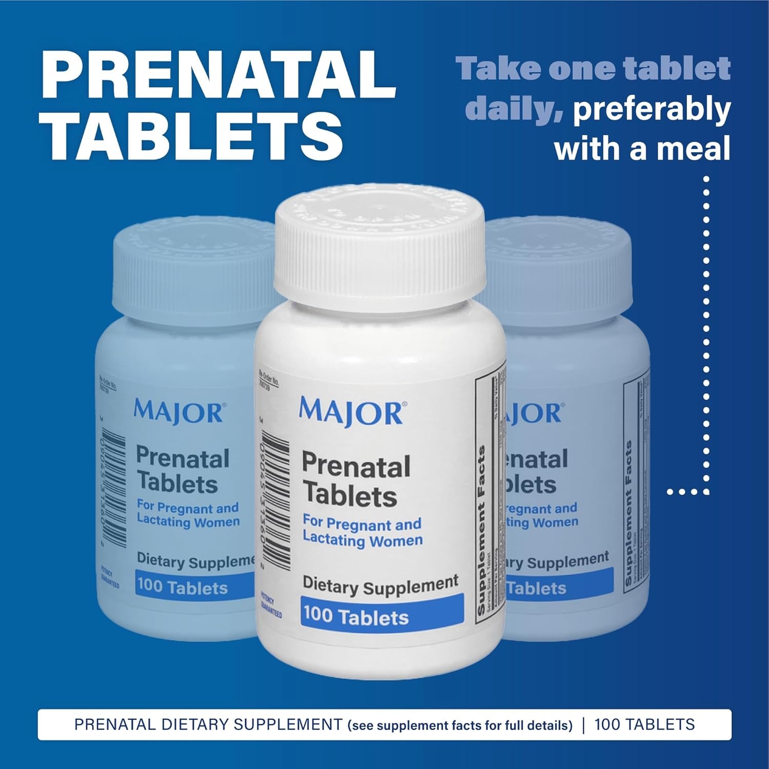 Essential Prenatal Tablets for Expecting and Nursing Moms - 100 Count Dietary Supplement