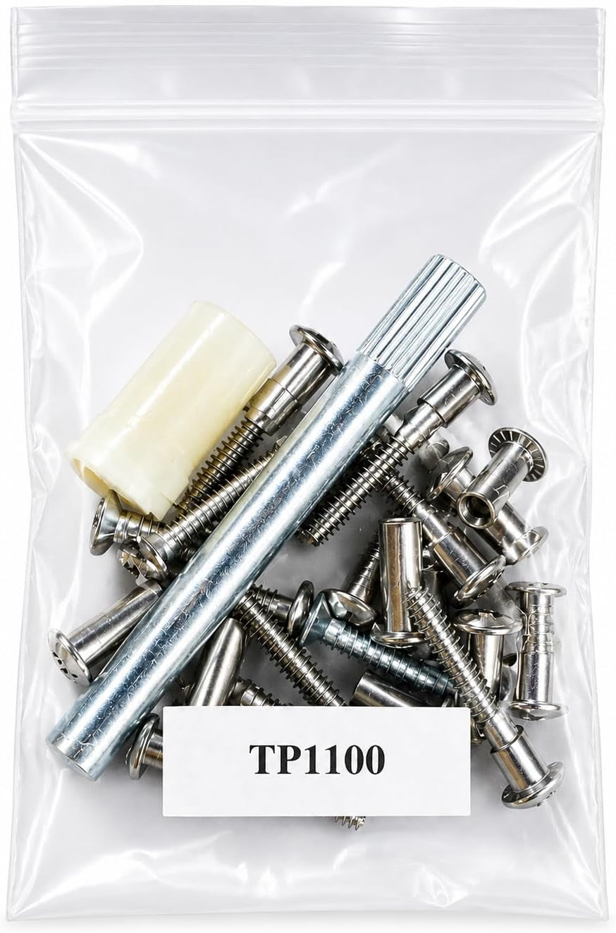 Premium TP 1100 Complete Inswing Door Hardware Set for 1" Doors & 1-1/4" Pilasters - Durable Die Cast Zamac Finish