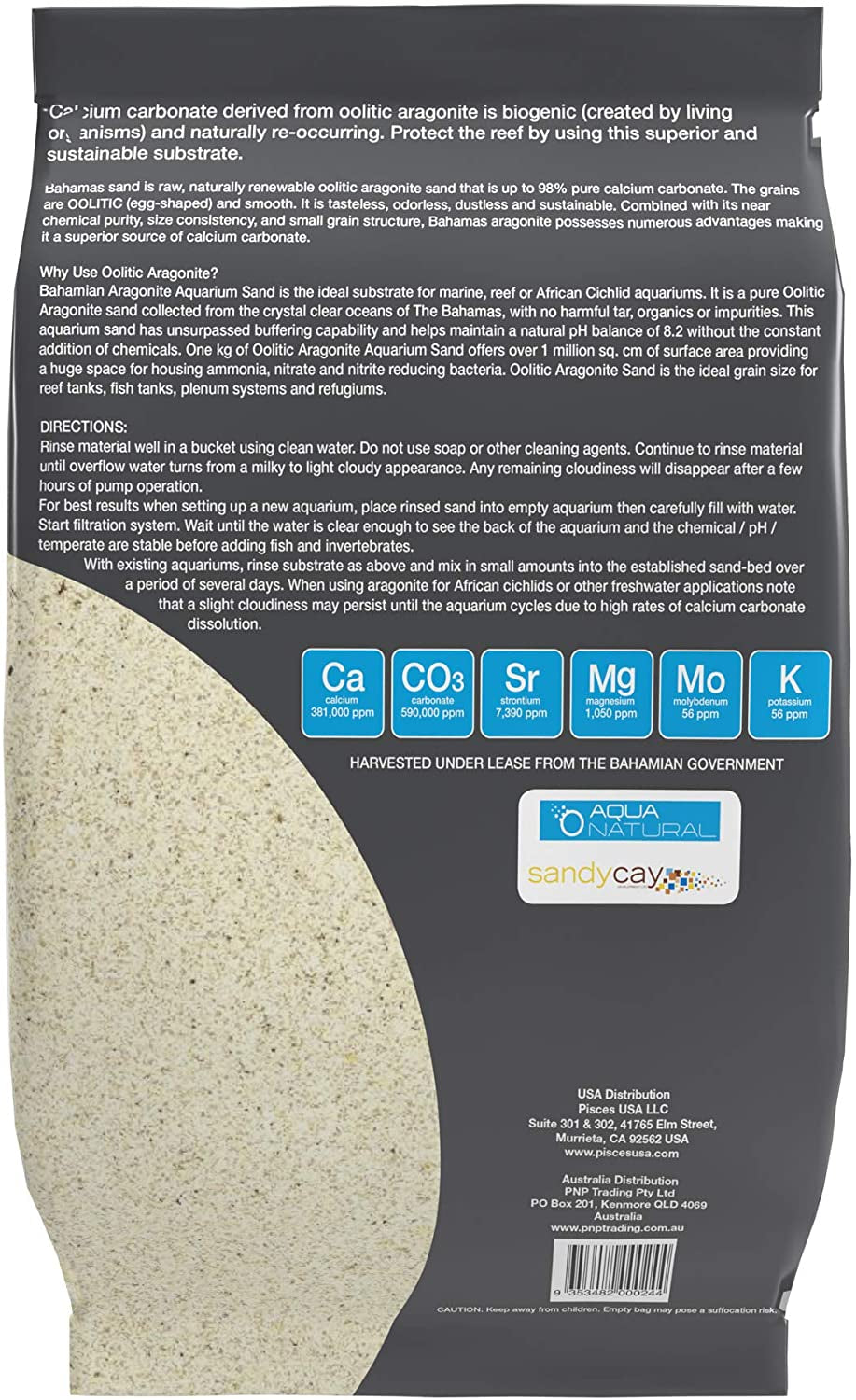 Premium Oolitic Aragonite 10Lb Aquarium Sand for Vibrant Reef & Marine Tanks