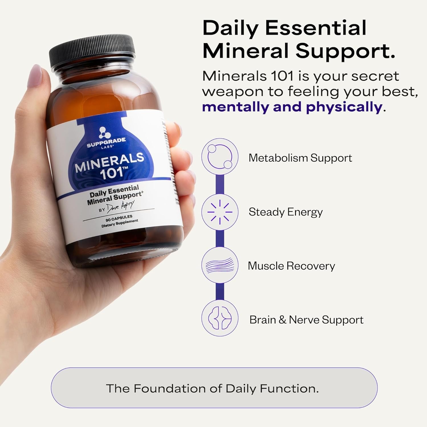 Unlock Your Health with Minerals 101 by Dave Asprey | Essential Daily Mineral Support | Complete Trace Mineral Supplement with Calcium, Magnesium Malate, Chromium, Zinc, Copper, Potassium | 30-Day Supply