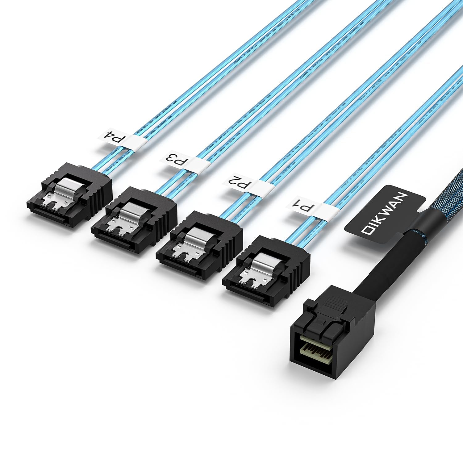 High-Performance 3.3Ft Internal Mini SAS to SATA Cable - SFF-8643 to SATA Forward Breakout for RAID Controller Hard Drives