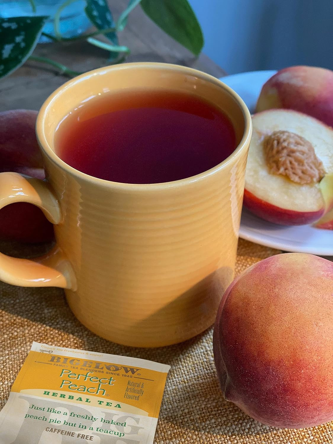 Perfect Peach Herbal Tea Bags - Caffeine Free, 20 Count (Pack of 6) - Refreshing & Delicious!