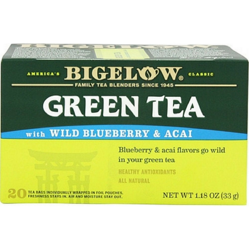 Refreshing Green Tea with Peach - Caffeinated Blend, 20 Count Box (Pack of 6) - 120 Total Tea Bags for a Flavorful Boost!
