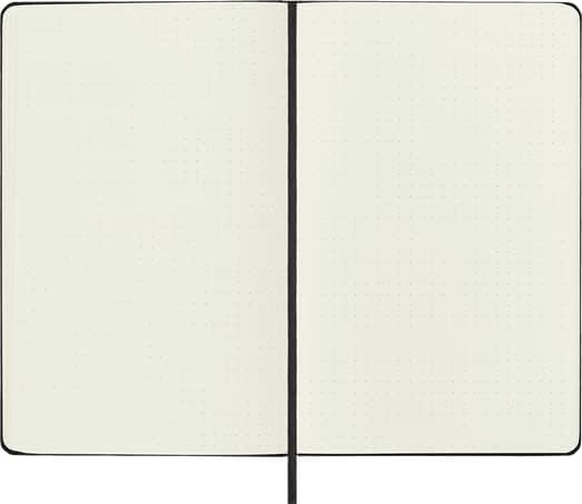 Premium Large Dotted Classic Notebook - Black Hard Cover (5 x 8.25)