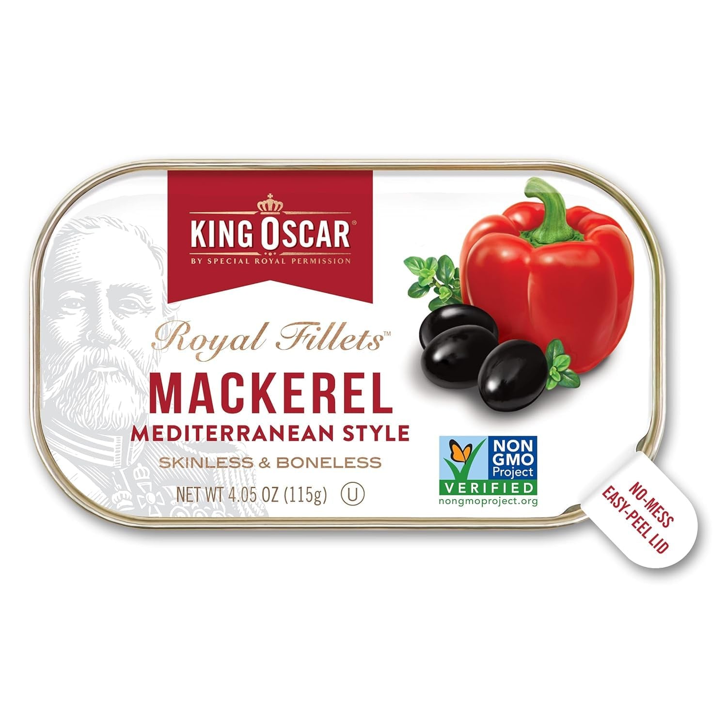 Wild Caught Skinless & Boneless Mackerel in Olive Oil - 4.05 oz Can (Pack of 6) - Delicious and Convenient Seafood Delight!