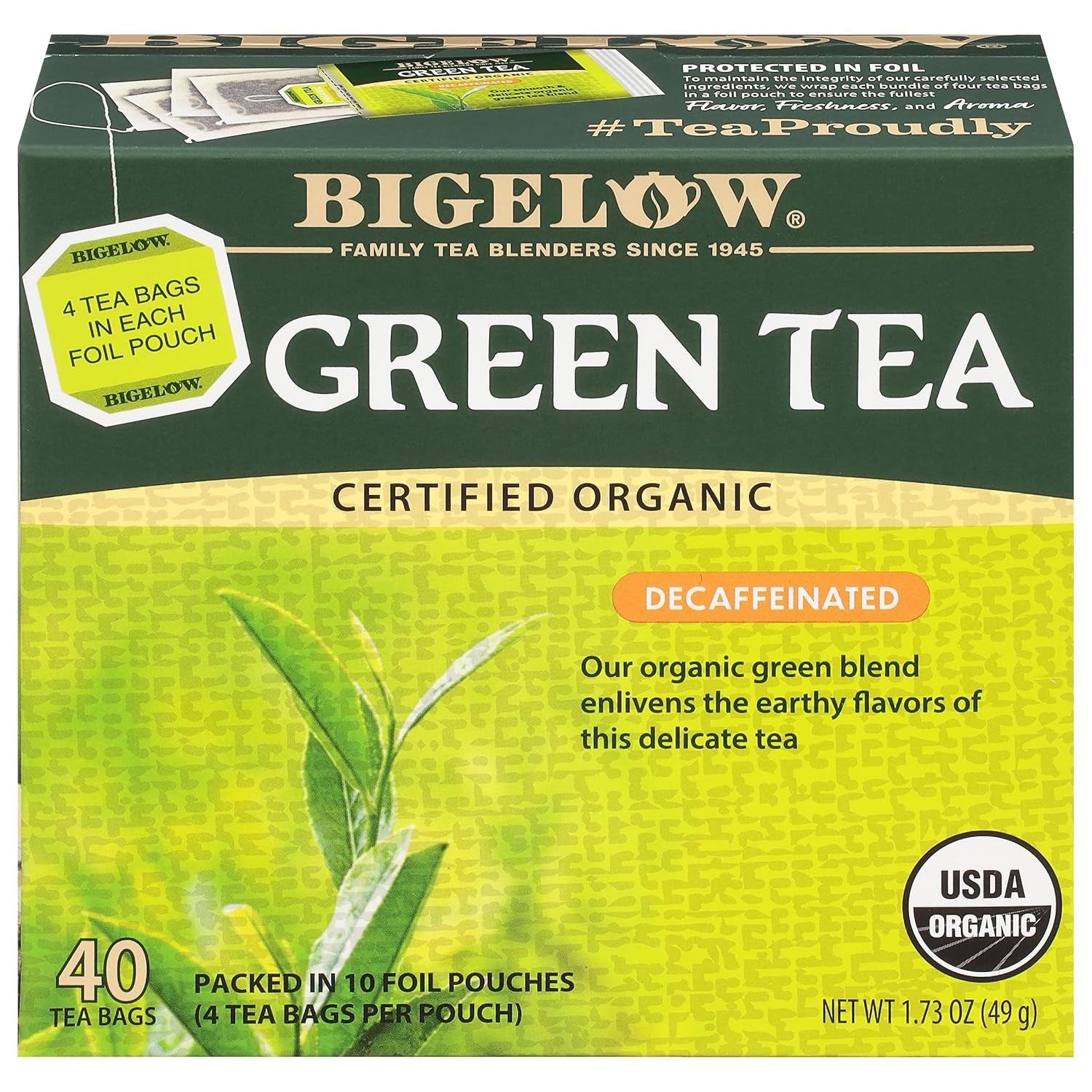 Refreshing Green Tea with Peach - Caffeinated Blend, 20 Count Box (Pack of 6) - 120 Total Tea Bags for a Flavorful Boost!