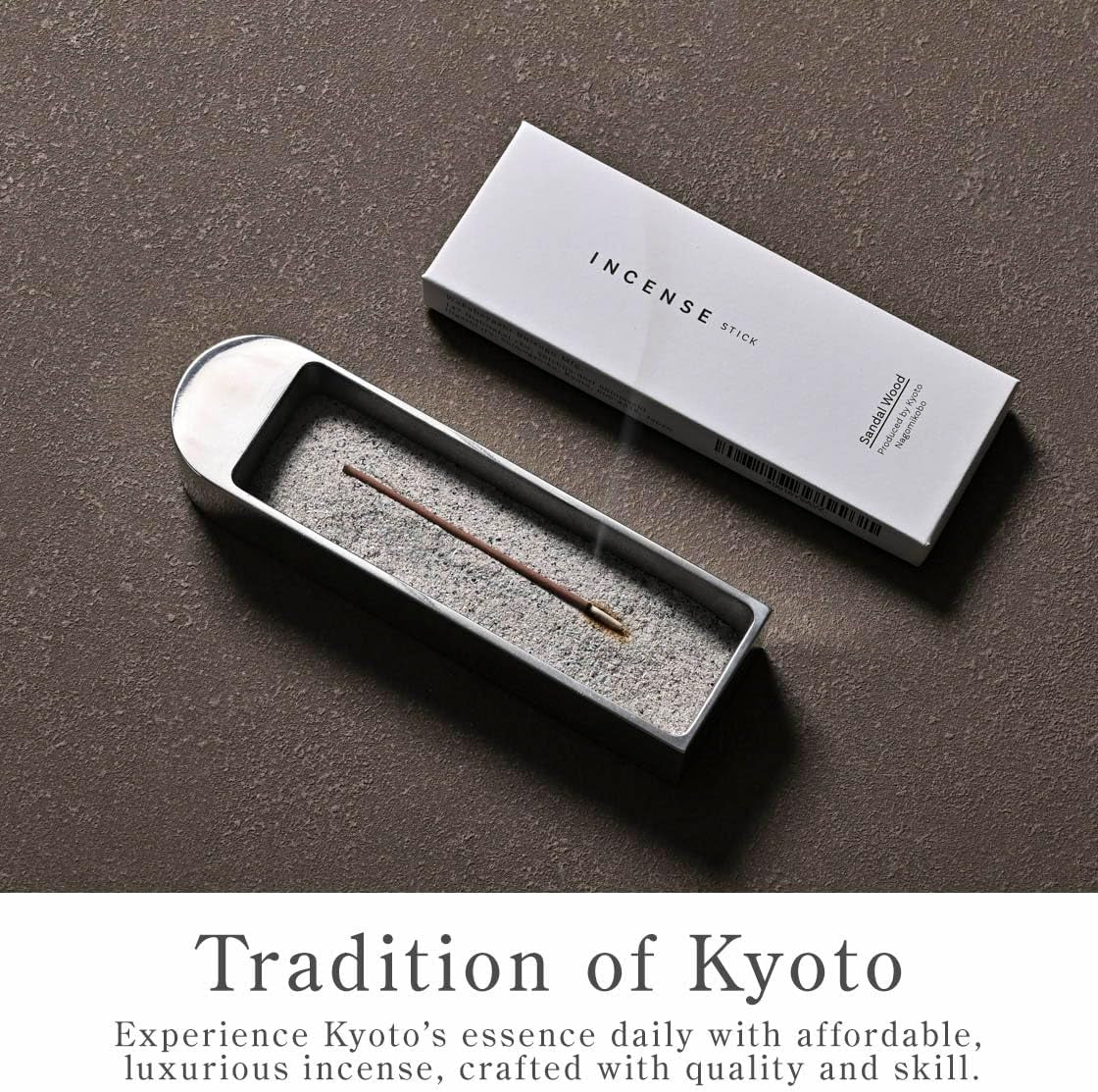 Kyoto Sandalwood Incense Sticks - Premium Japanese Temple Aroma for Relaxation & Meditation, 60 Sticks for Spiritual & Home Use by Nagomikobo