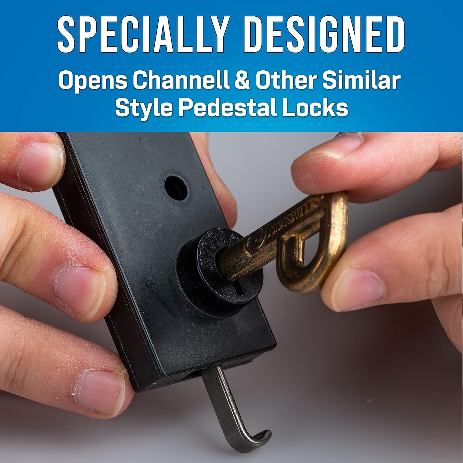 TTK-225 Brass Gold Self-Locking Pedestal Lock Key - 1 Count
