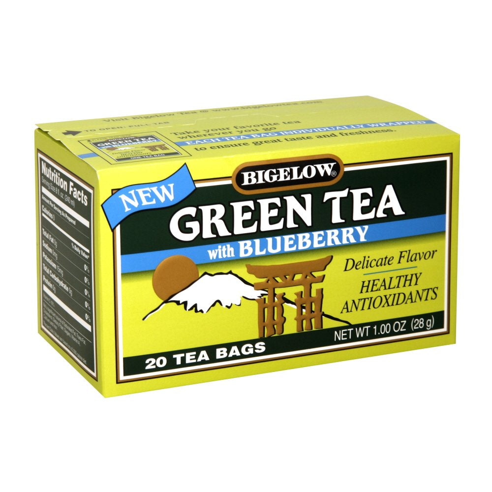 Refreshing Green Tea with Peach - Caffeinated Blend, 20 Count Box (Pack of 6) - 120 Total Tea Bags for a Flavorful Boost!