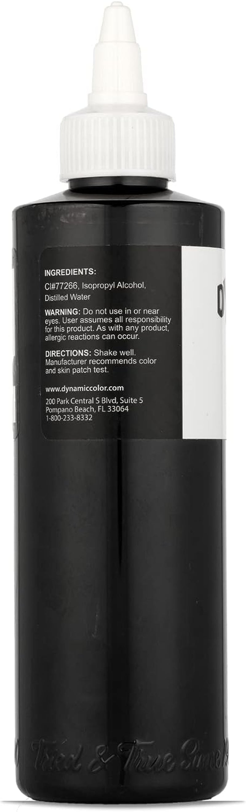 Dynamic Color Black Tattoo Ink - 8 Oz | Trusted American Brand Since 1990 | Sterilized & Lot-Numbered for Full Traceability