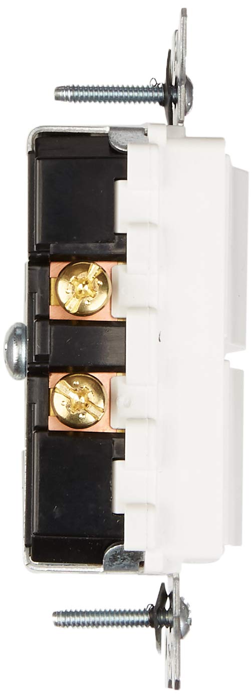 20 Amp Decora Single-Pole AC Combination Switch - Commercial Grade, 120/277 Volt, Grounding, White