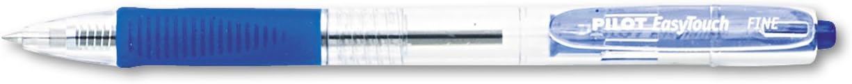 Easytouch 12-Pack Refillable Retractable Ballpoint Pens - Fine Point Blue Ink .7mm