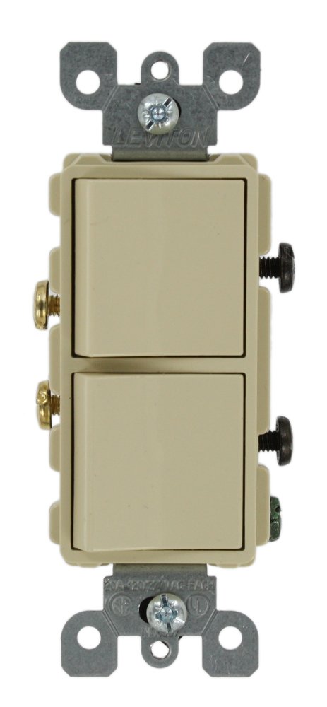 20 Amp Decora Single-Pole AC Combination Switch - Commercial Grade, 120/277 Volt, Grounding, White