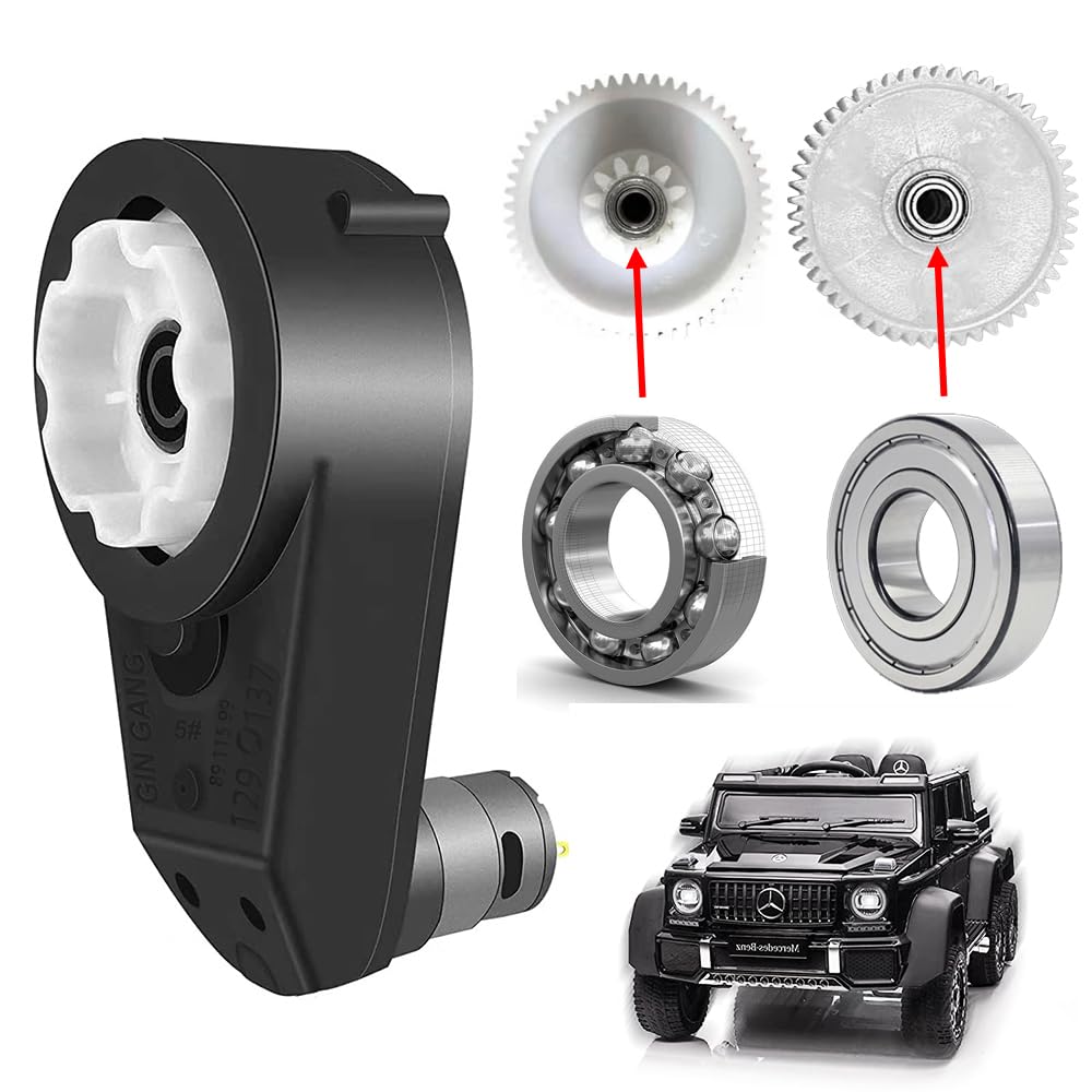 High Torque 24V RS555 Gearbox Motor Upgrade for Power Wheels - 30000RPM High-Speed Electric Motor for Kids Ride-On Cars, SUVs, UTVs & ATVs Replacement Parts