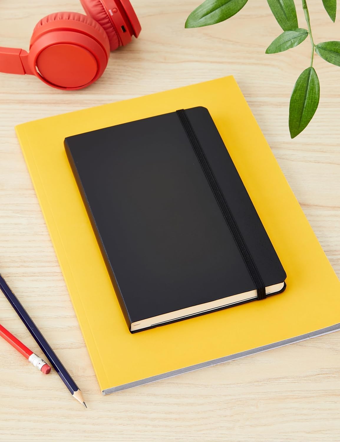 Premium Large Dotted Classic Notebook - Black Hard Cover (5 x 8.25)