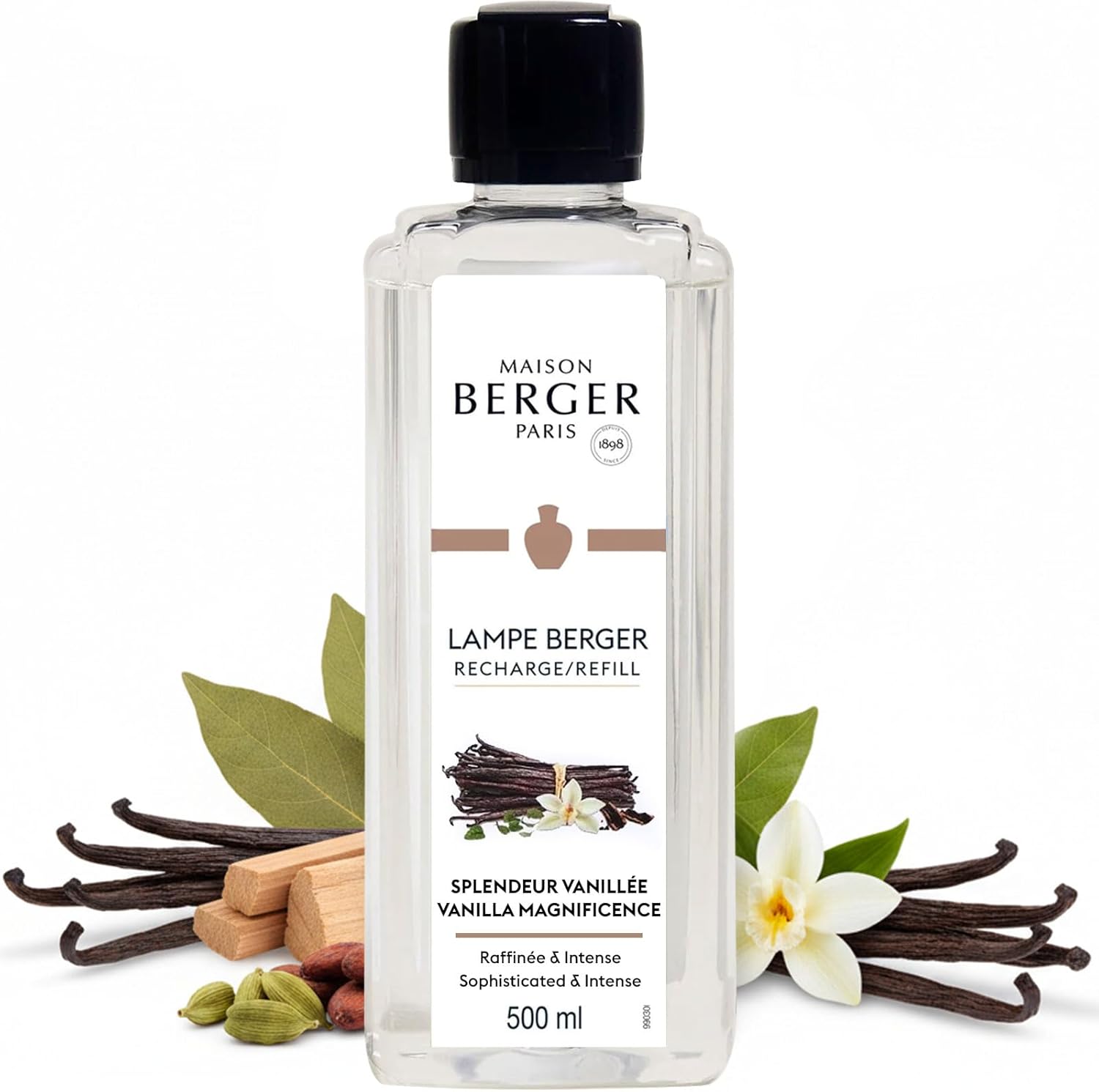 Amber Powder Lampe Berger Refill - 500ml 2-in-1 Odor Neutralizer & Fragrance Diffuser - Exquisite Rose, Cinnamon, Pepper & Amber Scents - Made in France