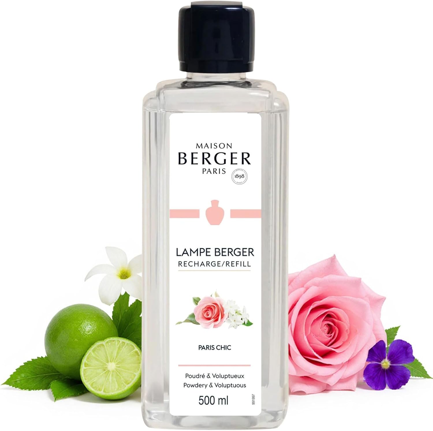 Amber Powder Lampe Berger Refill - 500ml 2-in-1 Odor Neutralizer & Fragrance Diffuser - Exquisite Rose, Cinnamon, Pepper & Amber Scents - Made in France