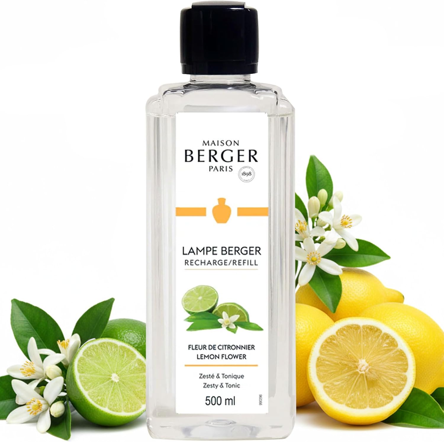 Amber Powder Lampe Berger Refill - 500ml 2-in-1 Odor Neutralizer & Fragrance Diffuser - Exquisite Rose, Cinnamon, Pepper & Amber Scents - Made in France
