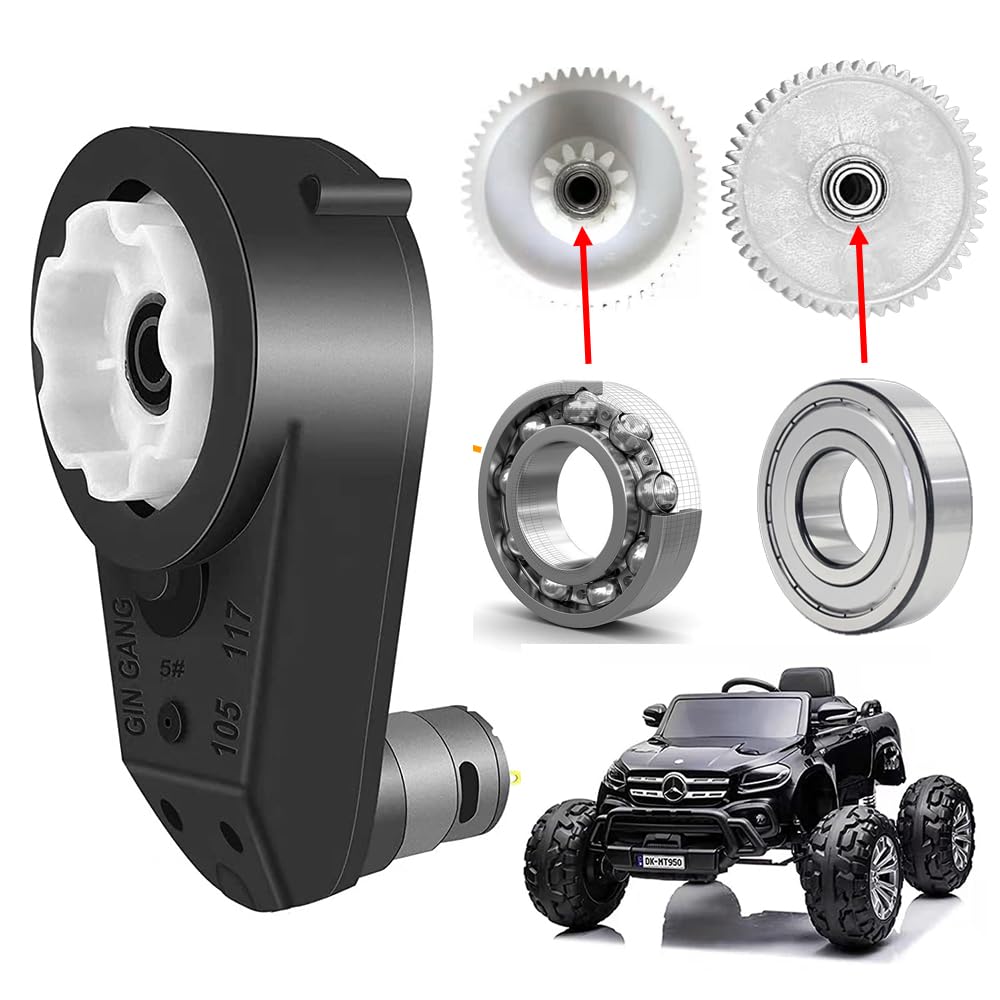 High Torque 24V RS555 Gearbox Motor Upgrade for Power Wheels - 30000RPM High-Speed Electric Motor for Kids Ride-On Cars, SUVs, UTVs & ATVs Replacement Parts
