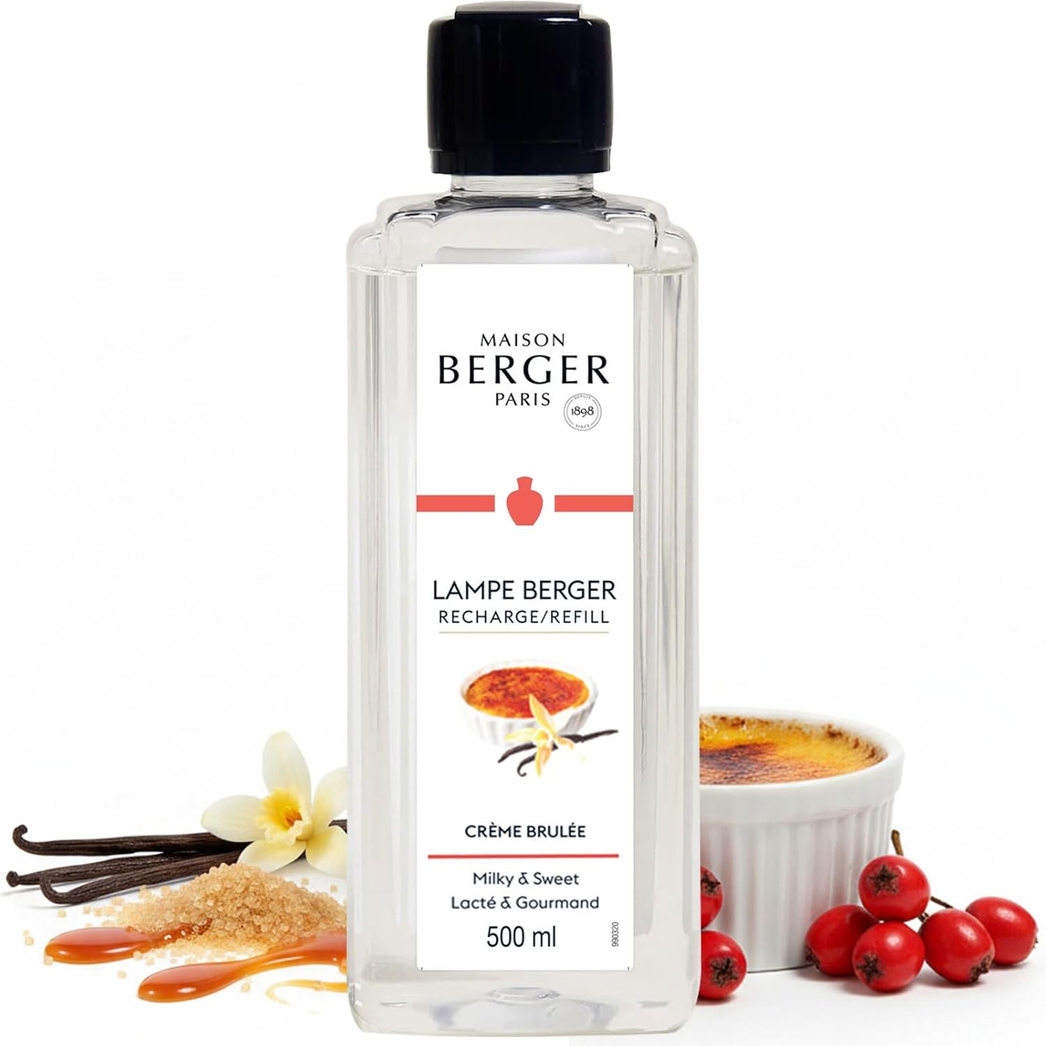 Amber Powder Lampe Berger Refill - 500ml 2-in-1 Odor Neutralizer & Fragrance Diffuser - Exquisite Rose, Cinnamon, Pepper & Amber Scents - Made in France