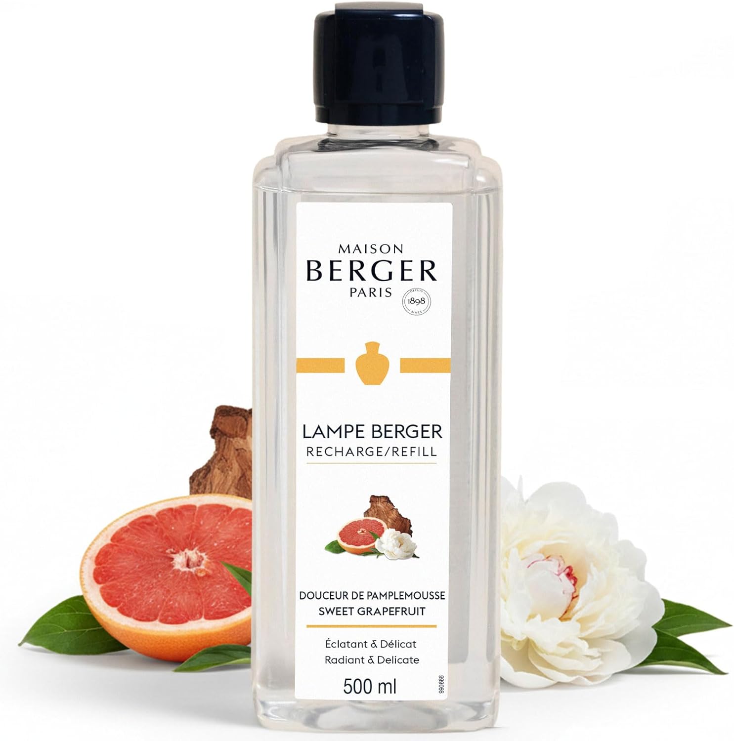 Amber Powder Lampe Berger Refill - 500ml 2-in-1 Odor Neutralizer & Fragrance Diffuser - Exquisite Rose, Cinnamon, Pepper & Amber Scents - Made in France