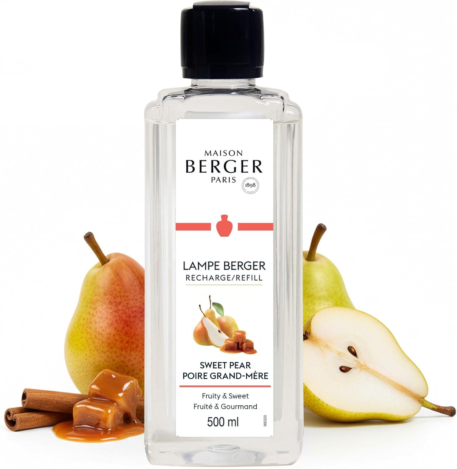 Amber Powder Lampe Berger Refill - 500ml 2-in-1 Odor Neutralizer & Fragrance Diffuser - Exquisite Rose, Cinnamon, Pepper & Amber Scents - Made in France