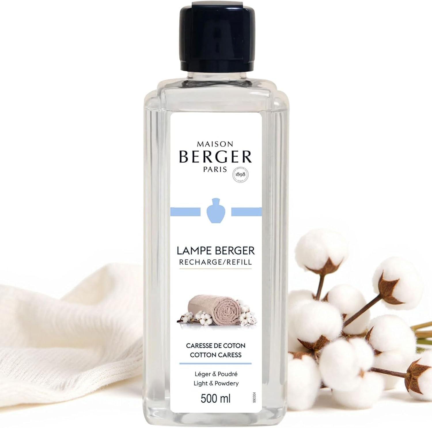 Amber Powder Lampe Berger Refill - 500ml 2-in-1 Odor Neutralizer & Fragrance Diffuser - Exquisite Rose, Cinnamon, Pepper & Amber Scents - Made in France
