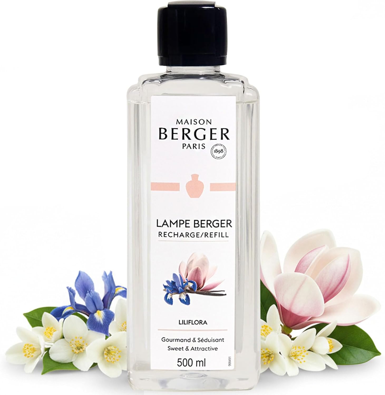 Amber Powder Lampe Berger Refill - 500ml 2-in-1 Odor Neutralizer & Fragrance Diffuser - Exquisite Rose, Cinnamon, Pepper & Amber Scents - Made in France