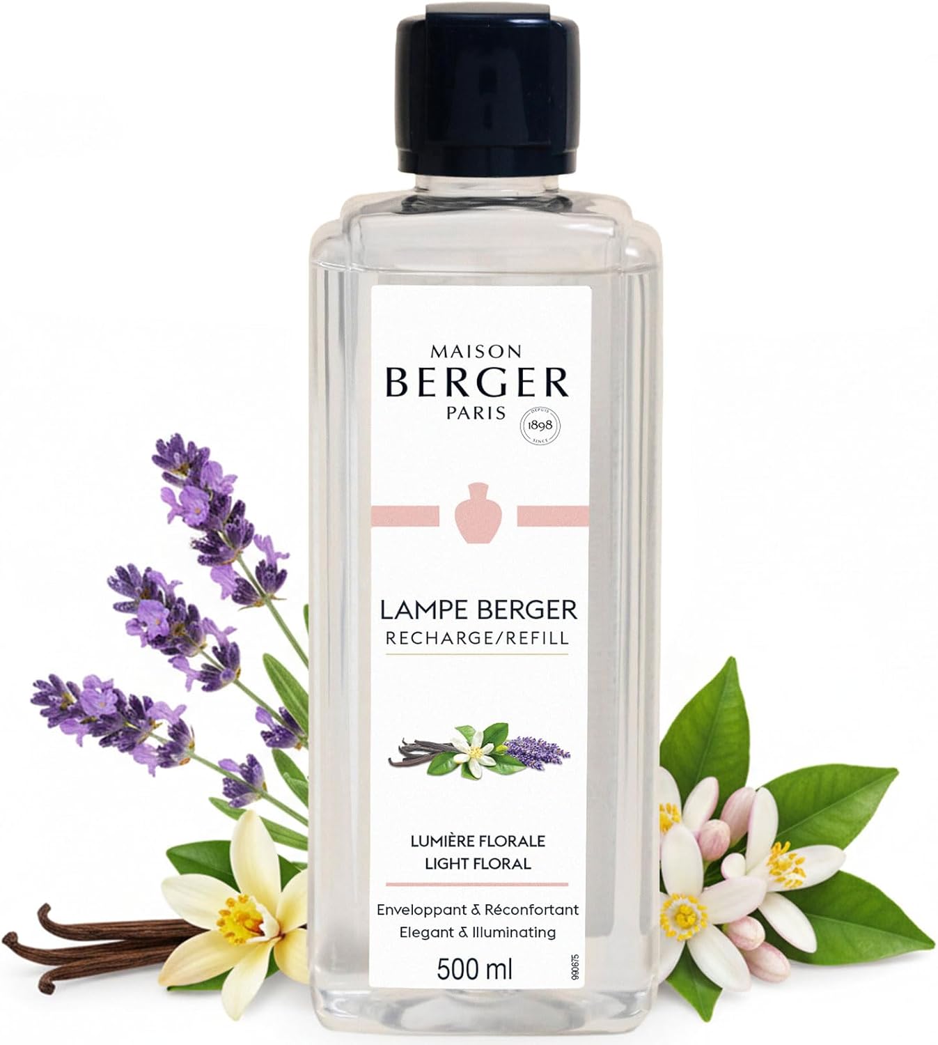 Amber Powder Lampe Berger Refill - 500ml 2-in-1 Odor Neutralizer & Fragrance Diffuser - Exquisite Rose, Cinnamon, Pepper & Amber Scents - Made in France