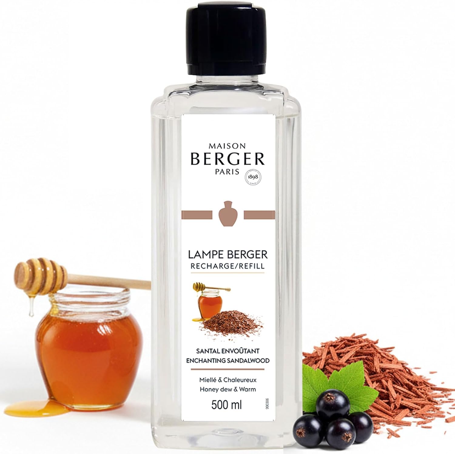 Amber Powder Lampe Berger Refill - 500ml 2-in-1 Odor Neutralizer & Fragrance Diffuser - Exquisite Rose, Cinnamon, Pepper & Amber Scents - Made in France