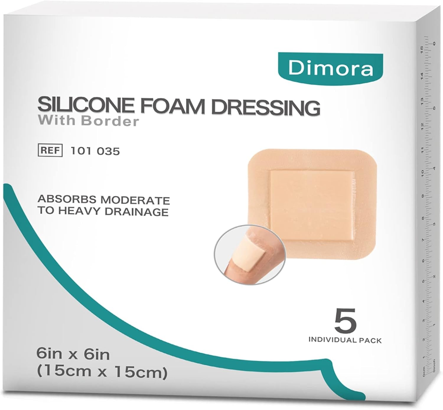 10 Pack Waterproof Sacral Foam Bandages with Silicone Adhesive - 7"x7" Absorbent & Breathable Wound Dressings for Bed Sores and Pressure Ulcers