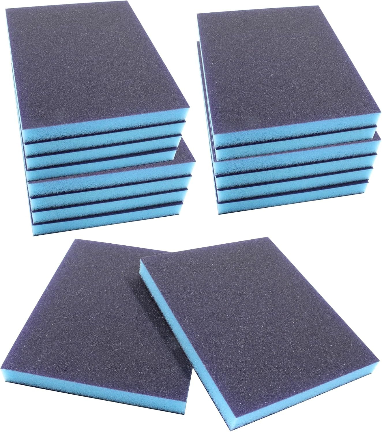 16Pcs Superfine 220 Grit Washable Sanding Sponges - Versatile Wet & Dry Sand Blocks for Plastic, Wood, Metal & Furniture