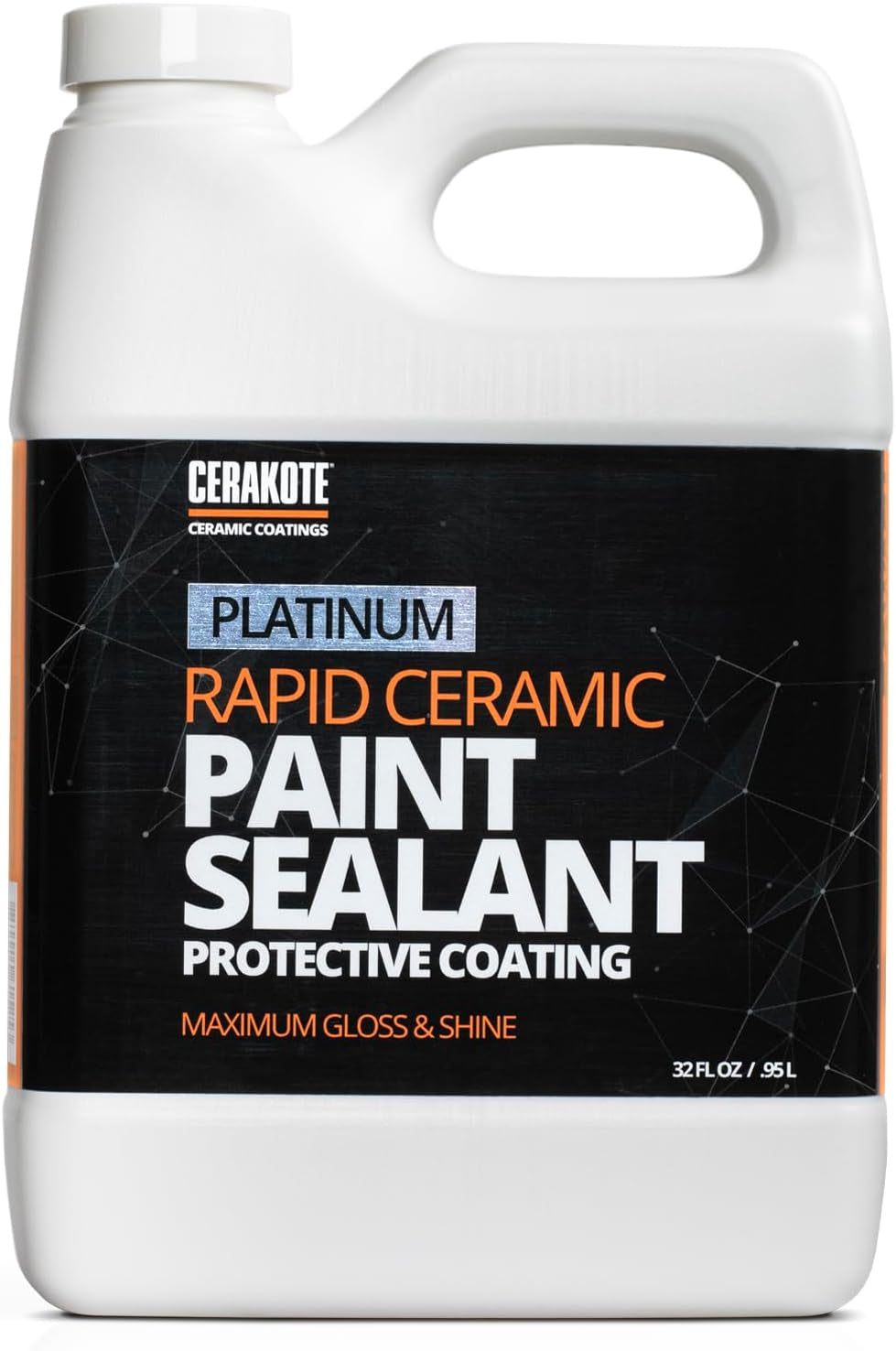 Platinum Rapid Ceramic Paint Sealant Spray - 14 Oz - Ultimate Gloss & Shine with 50 Wash Rating - Superior Hydrophobic Protection - Unmatched Slickness