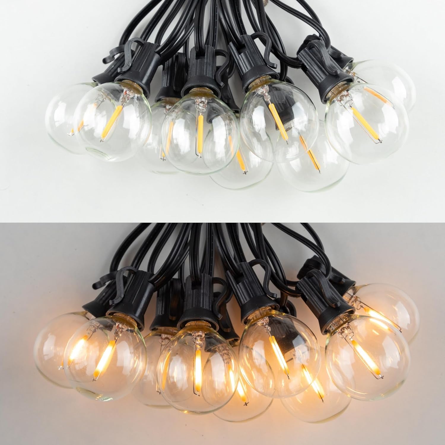 G40 LED Replacement Bulbs - 1W Clear Globe Bulbs for E12 Candelabra Sockets - Warm White Edison Style for Indoor & Outdoor Decor - 25 Pack