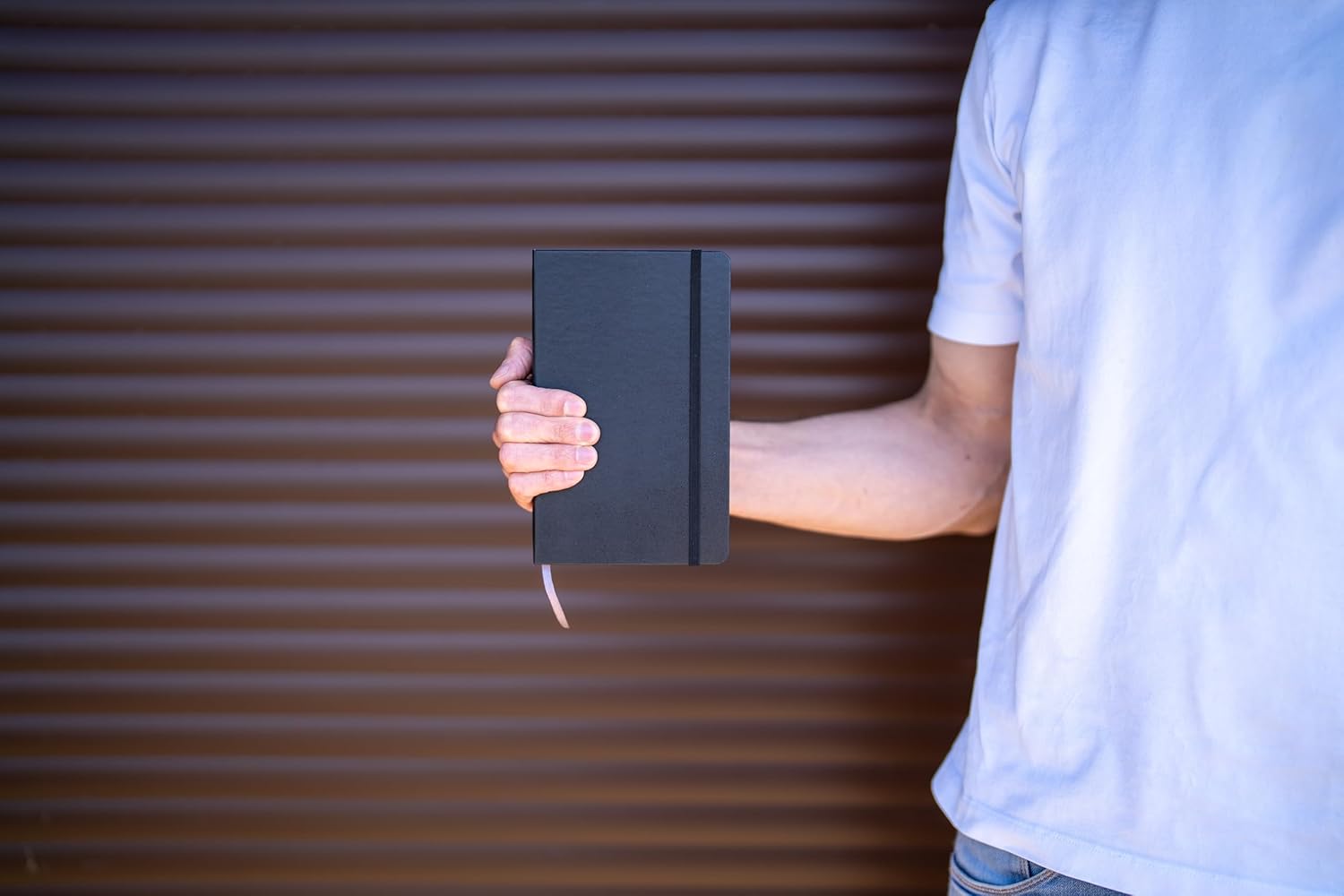 Premium Large Dotted Classic Notebook - Black Hard Cover (5 x 8.25)