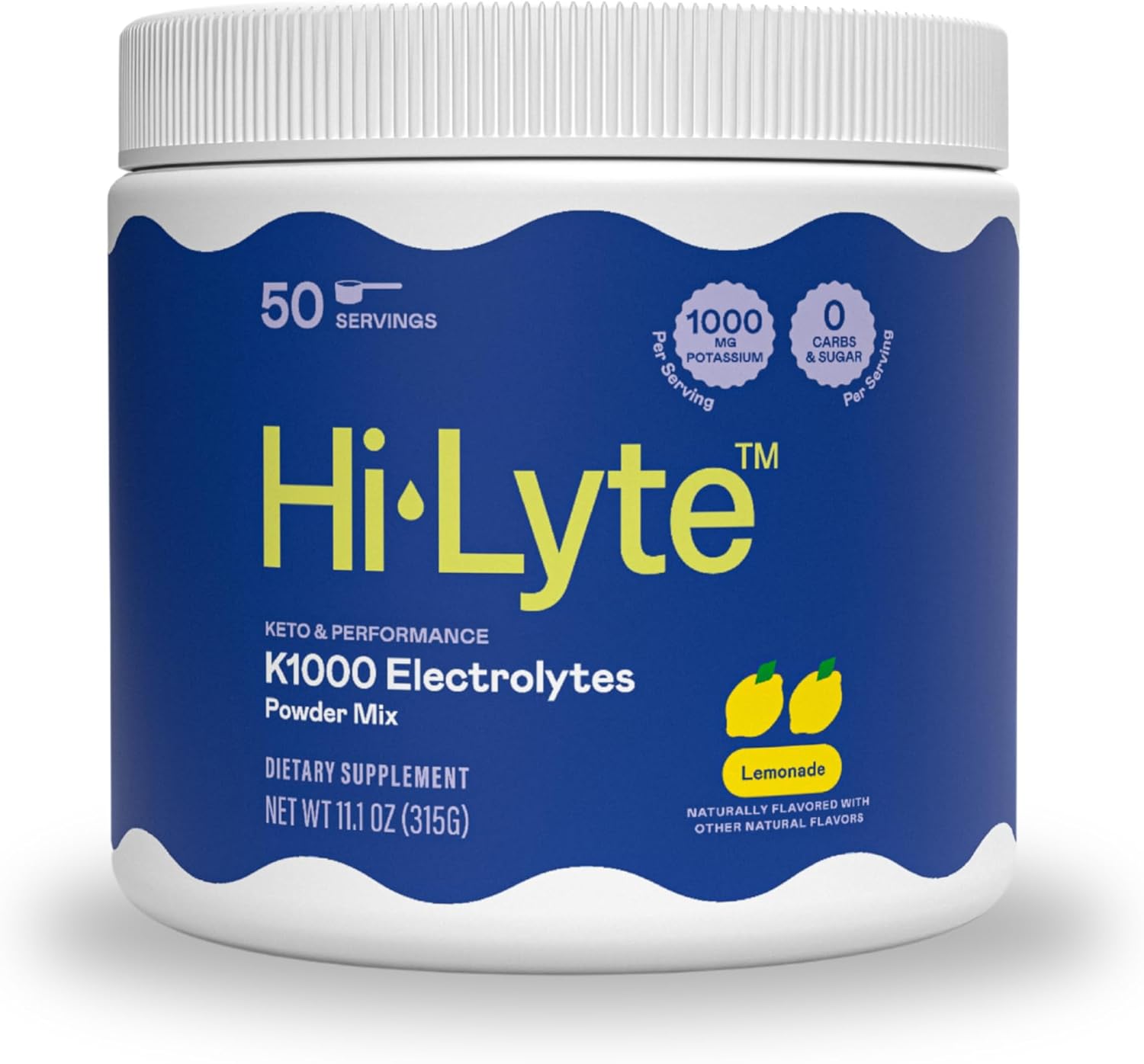 K1000 Unflavored Electrolyte Powder Mix - 50 Servings for Keto & Enhanced Performance