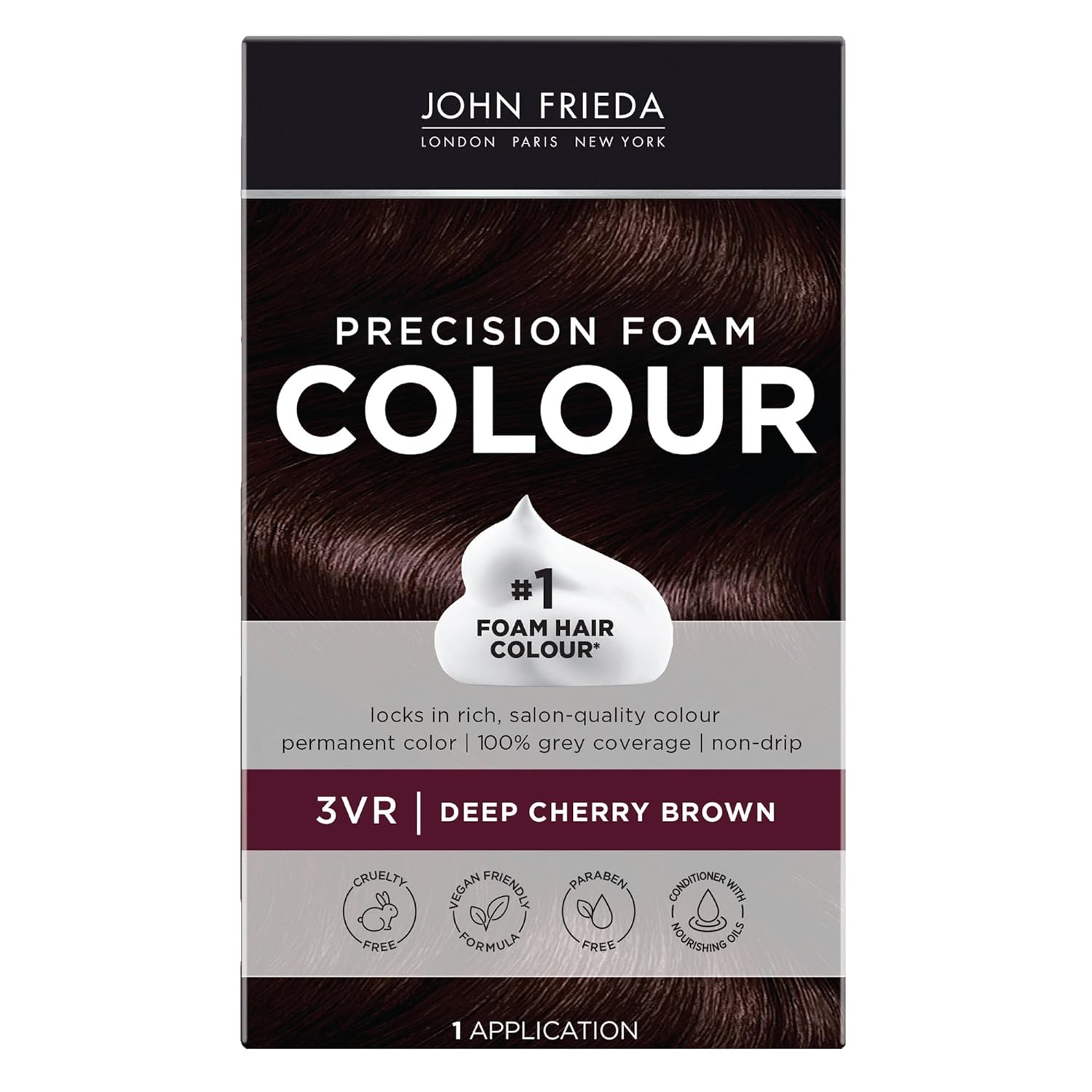 Transform Your Look with John Frieda Precision Foam Colour in Medium Natural Brown 5N - Full-Coverage, Anti-Fade Hair Color Kit for Stunning Results