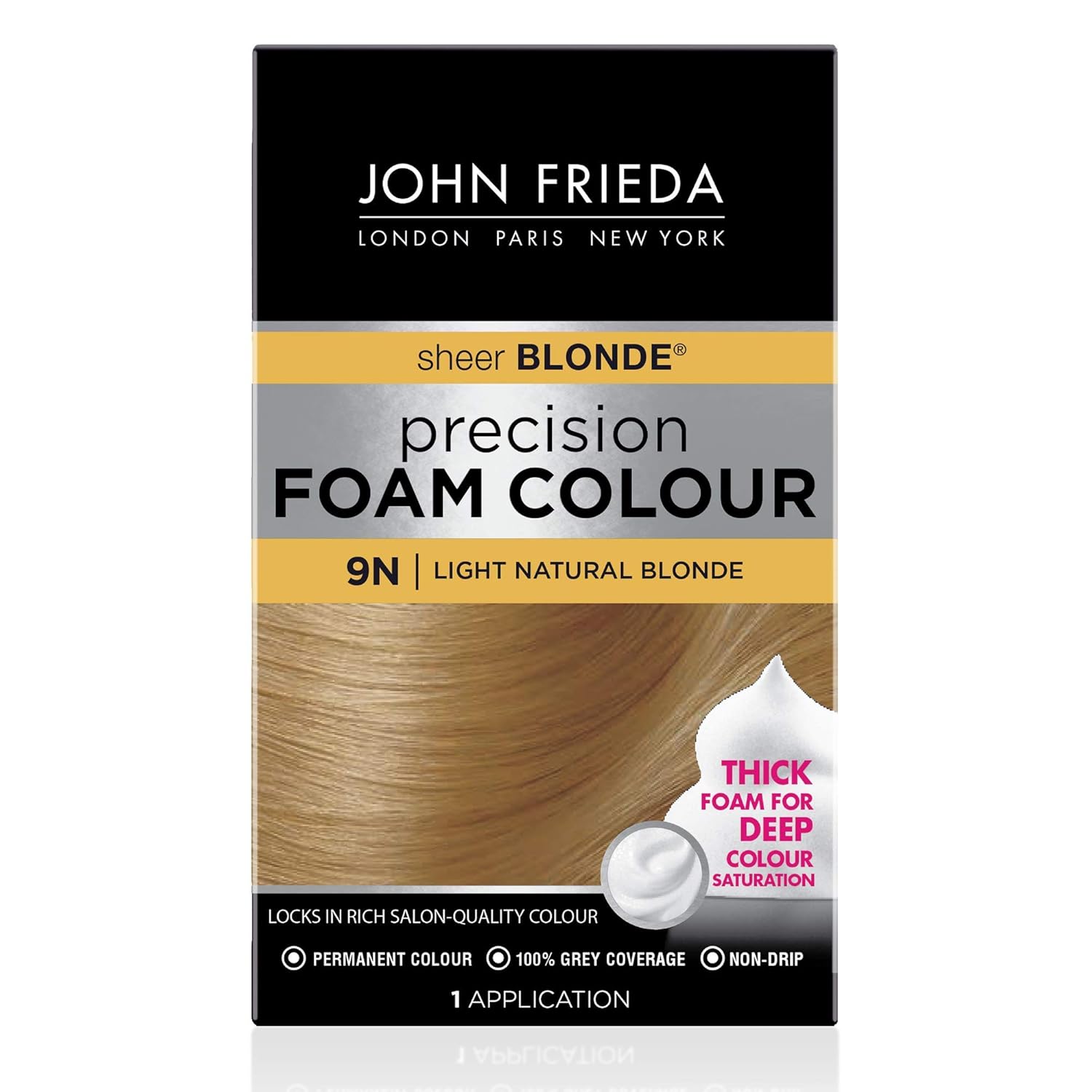 Transform Your Look with John Frieda Precision Foam Colour in Medium Natural Brown 5N - Full-Coverage, Anti-Fade Hair Color Kit for Stunning Results