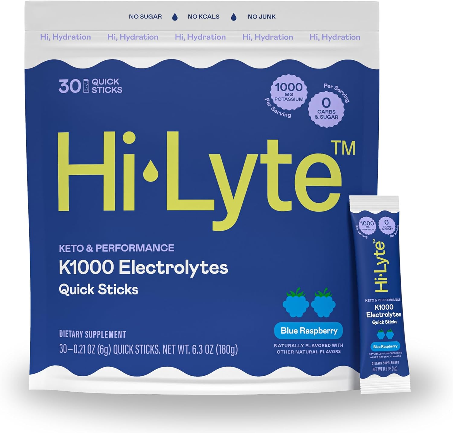 K1000 Unflavored Electrolyte Powder Mix - 50 Servings for Keto & Enhanced Performance