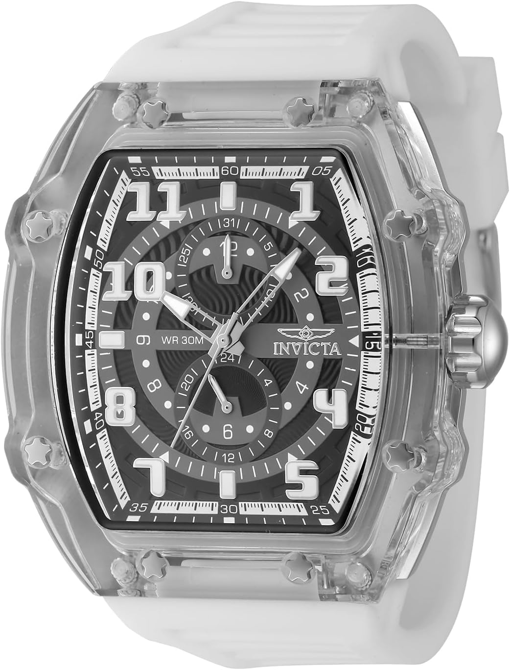 Racing Men’s 48.5mm Quartz Watch with Stylish White and Black Dial - VH61 Model