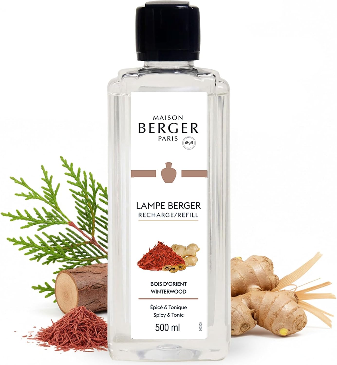 Amber Powder Lampe Berger Refill - 500ml 2-in-1 Odor Neutralizer & Fragrance Diffuser - Exquisite Rose, Cinnamon, Pepper & Amber Scents - Made in France