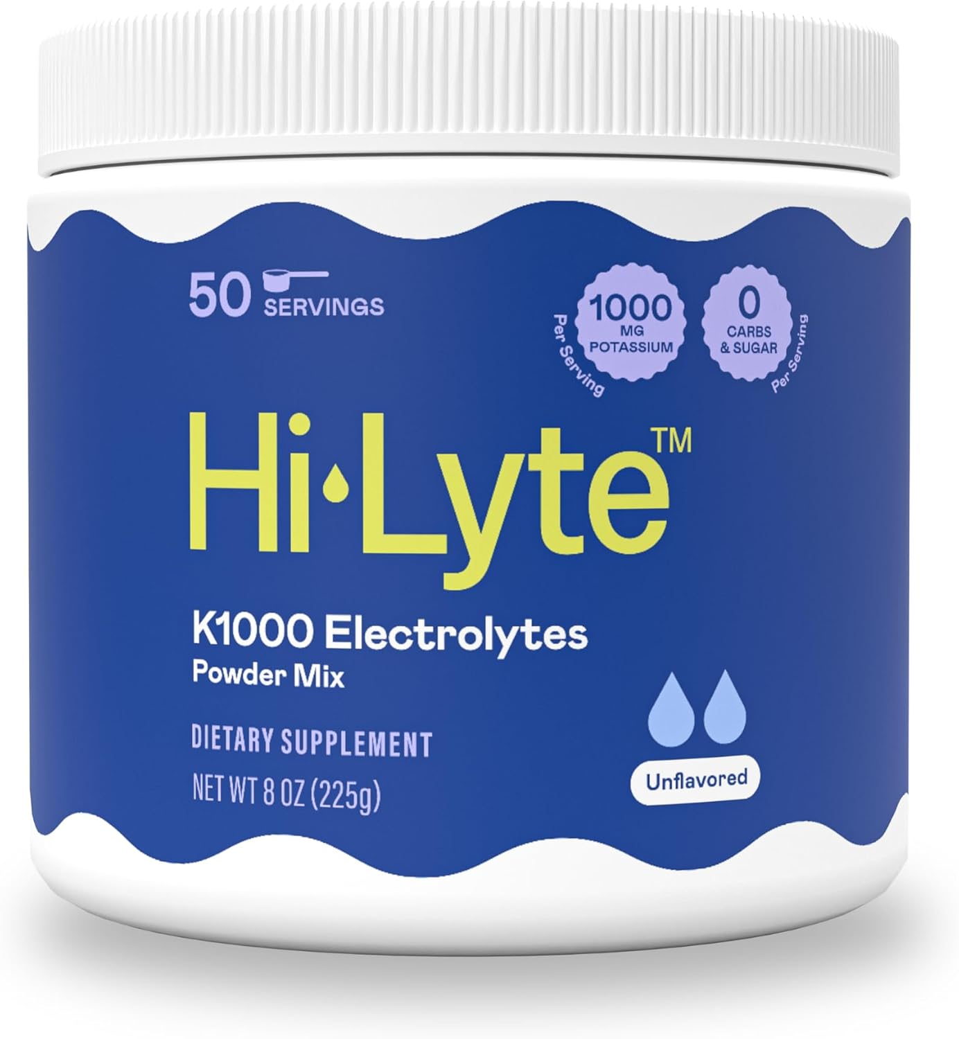 K1000 Unflavored Electrolyte Powder Mix - 50 Servings for Keto & Enhanced Performance