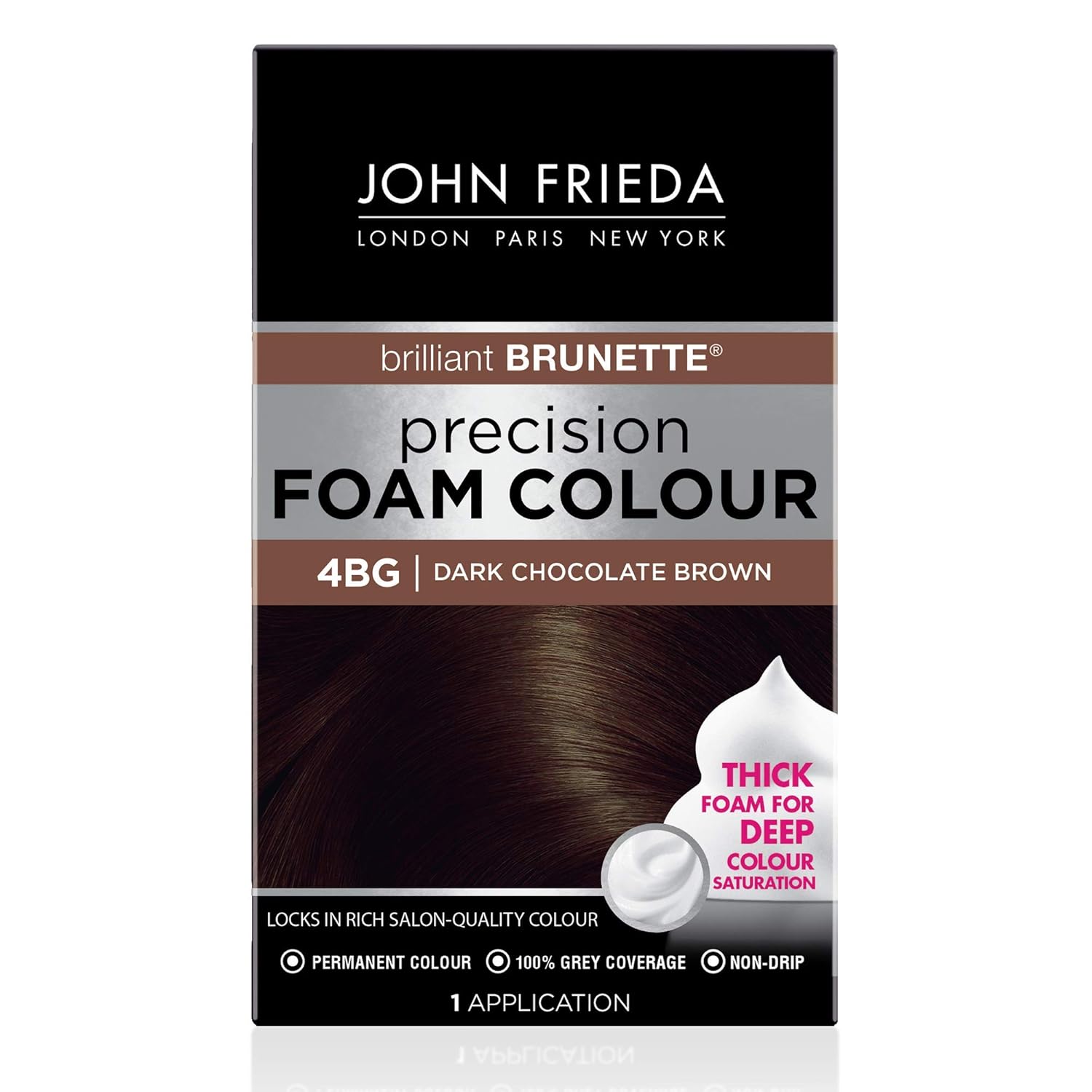Transform Your Look with John Frieda Precision Foam Colour in Medium Natural Brown 5N - Full-Coverage, Anti-Fade Hair Color Kit for Stunning Results