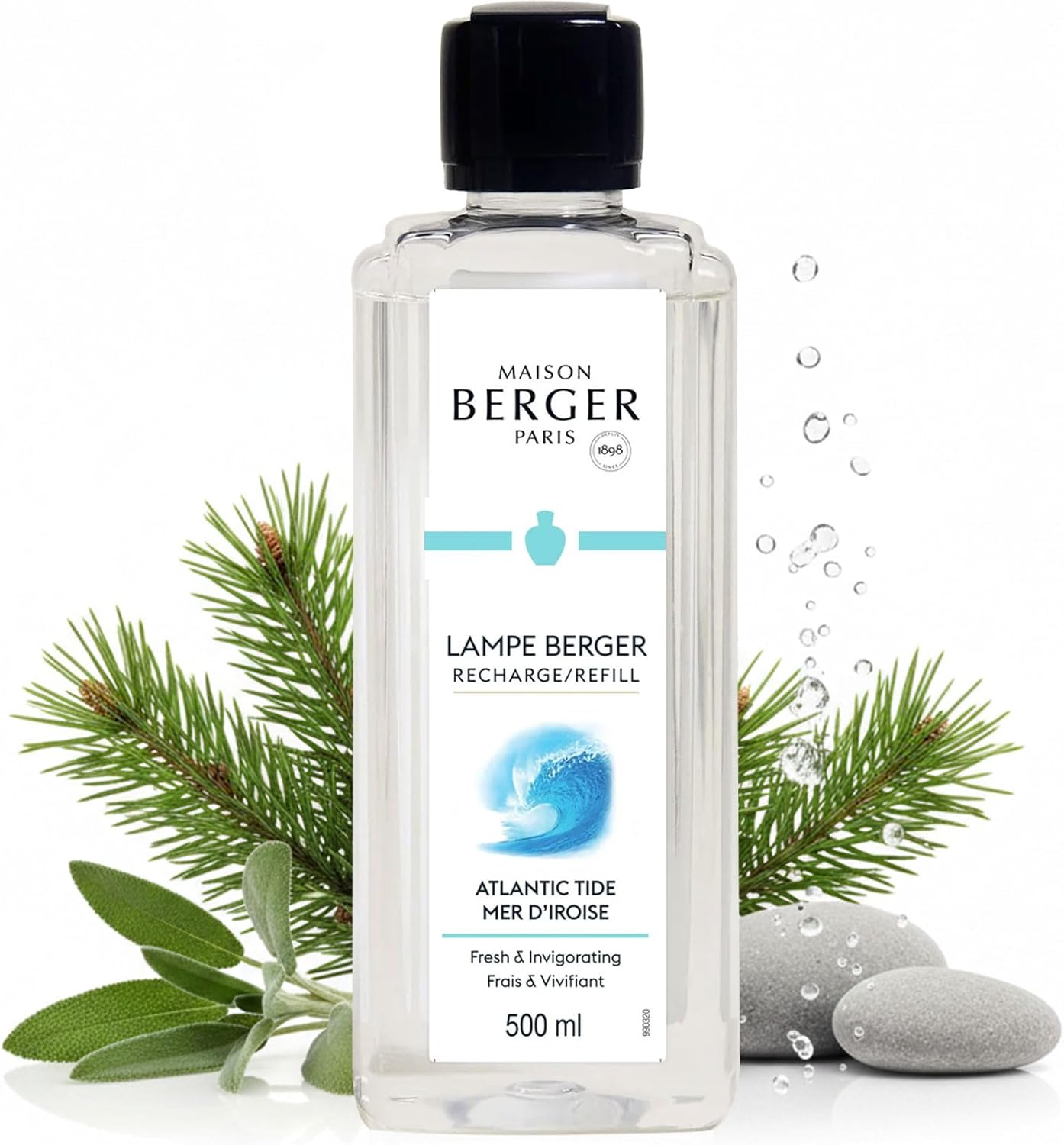Amber Powder Lampe Berger Refill - 500ml 2-in-1 Odor Neutralizer & Fragrance Diffuser - Exquisite Rose, Cinnamon, Pepper & Amber Scents - Made in France