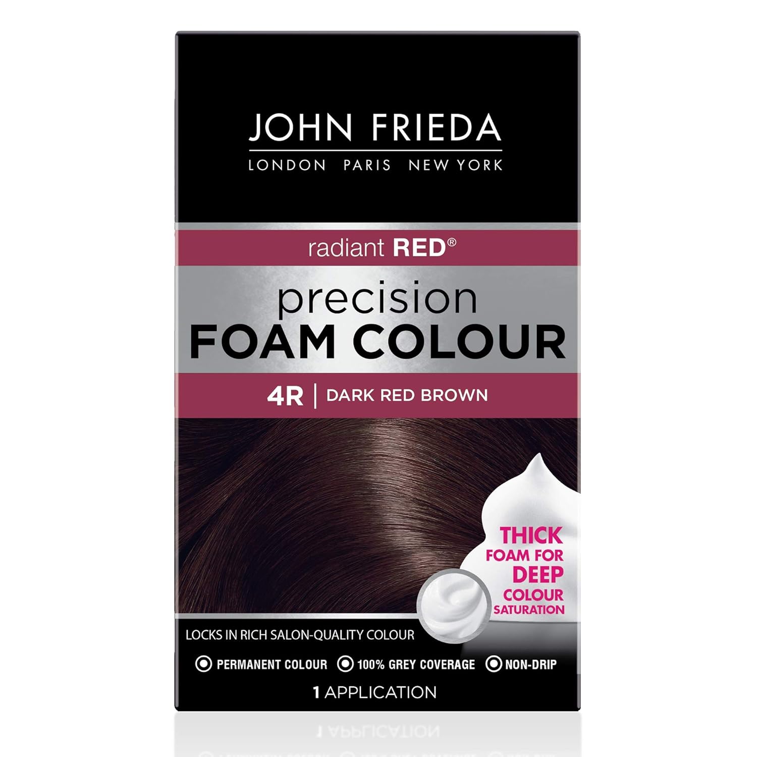 Transform Your Look with John Frieda Precision Foam Colour in Medium Natural Brown 5N - Full-Coverage, Anti-Fade Hair Color Kit for Stunning Results