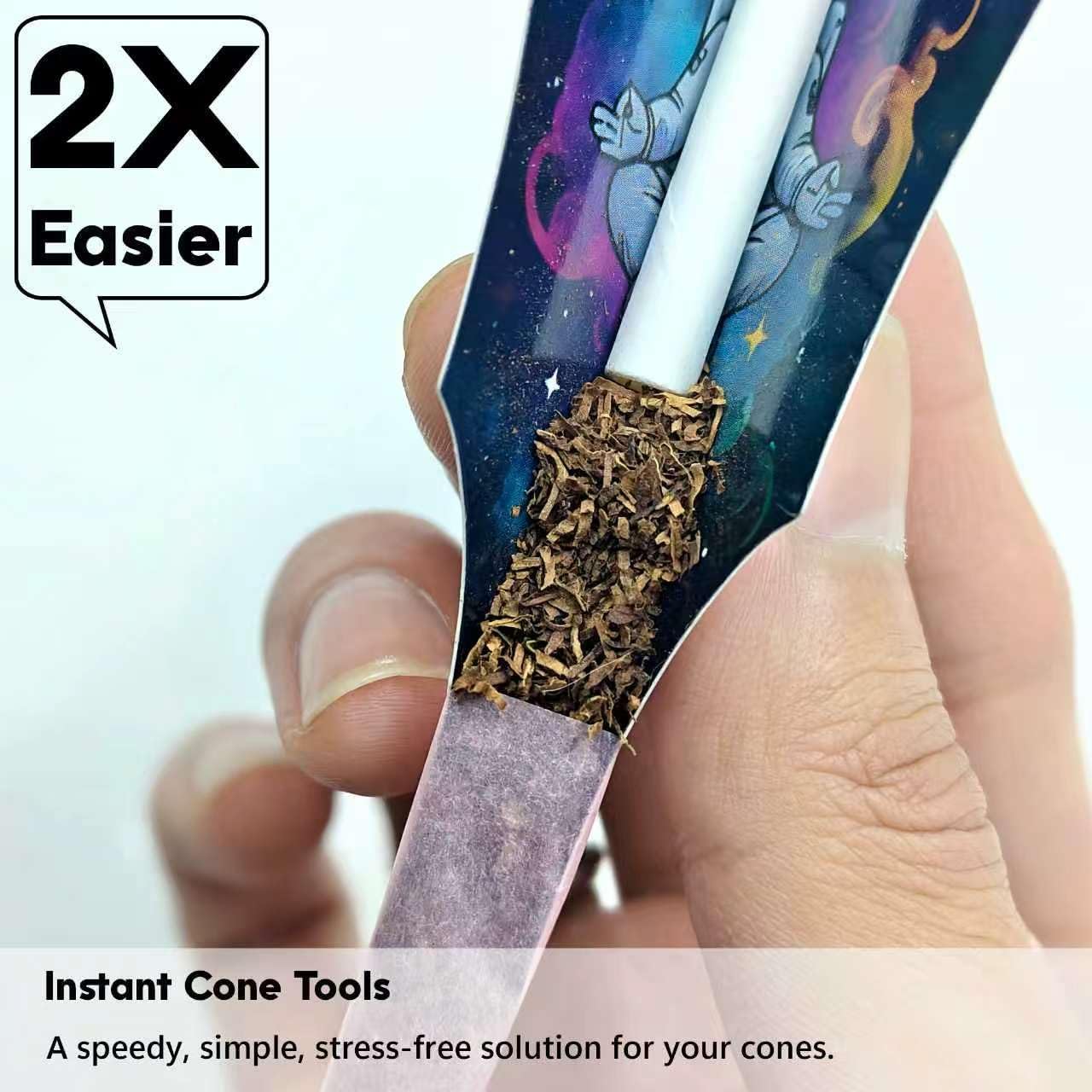 Premium 100 Pack Pink King Size Pre Rolled Cones - 108mm with Loader & Packing Sticks