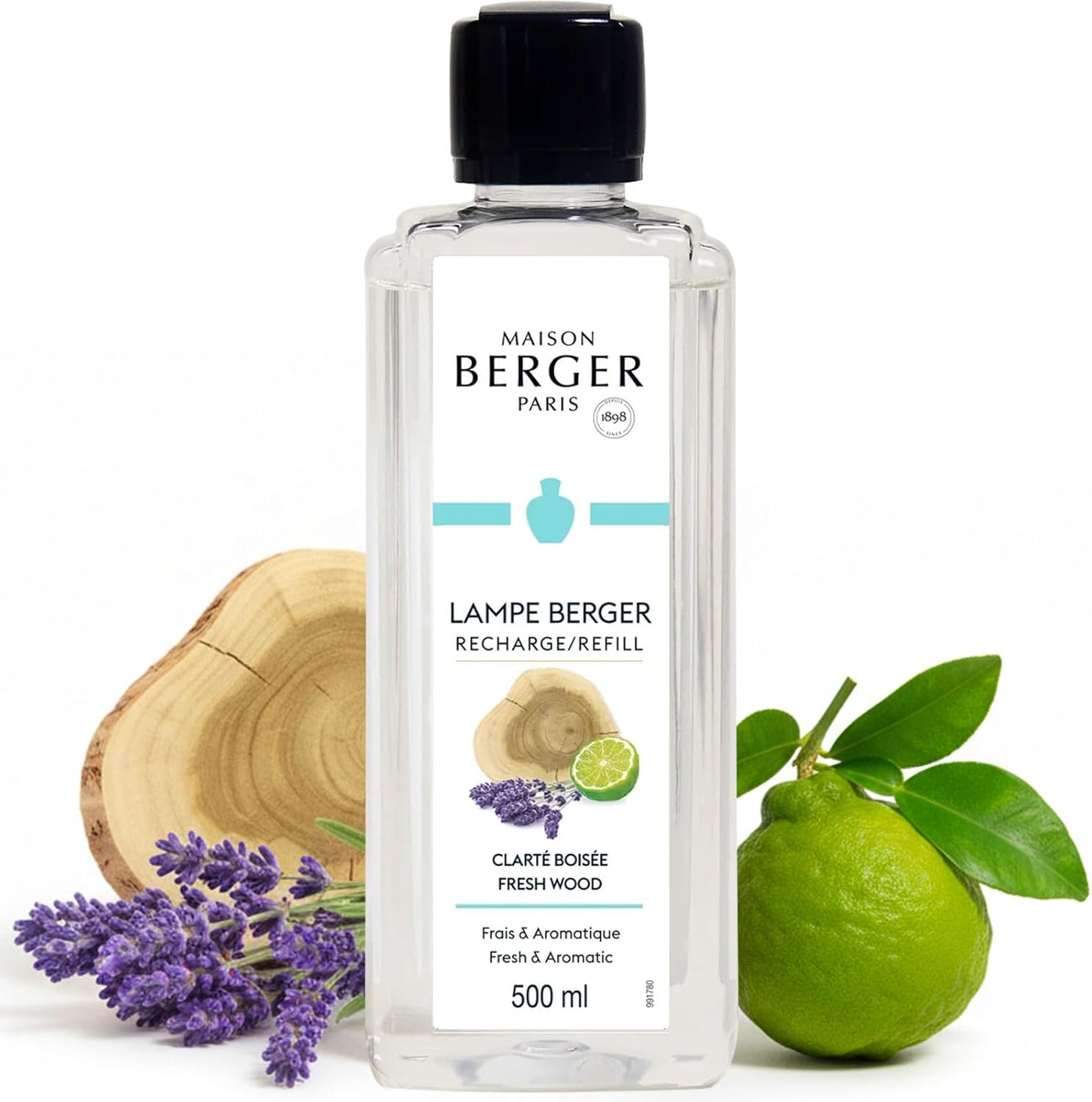 Amber Powder Lampe Berger Refill - 500ml 2-in-1 Odor Neutralizer & Fragrance Diffuser - Exquisite Rose, Cinnamon, Pepper & Amber Scents - Made in France