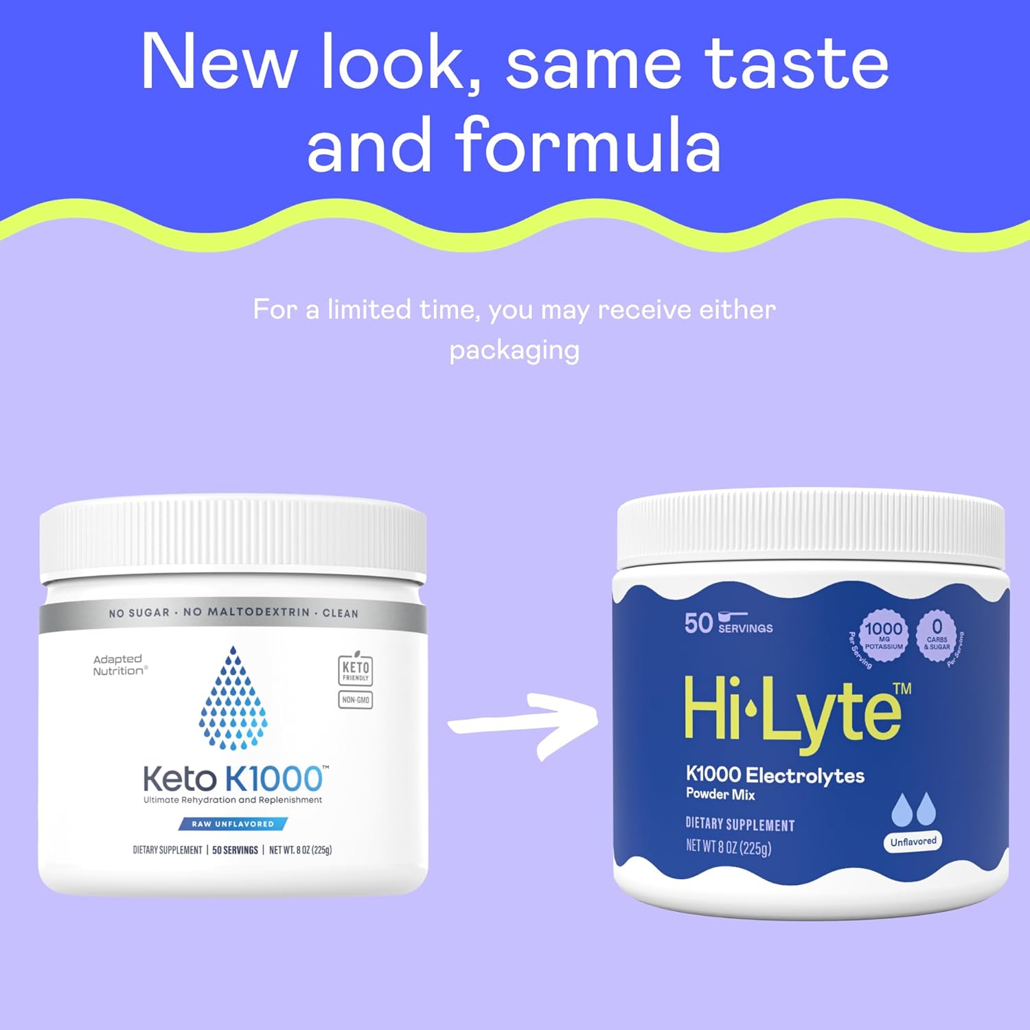 K1000 Unflavored Electrolyte Powder Mix - 50 Servings for Keto & Enhanced Performance